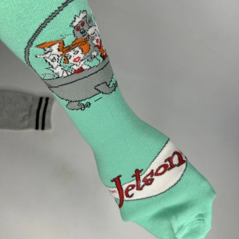 2 Pair The‎ Jetsons Adult Novelty Socks Sz 6-12 Mid Calf Unisex Set Astro George